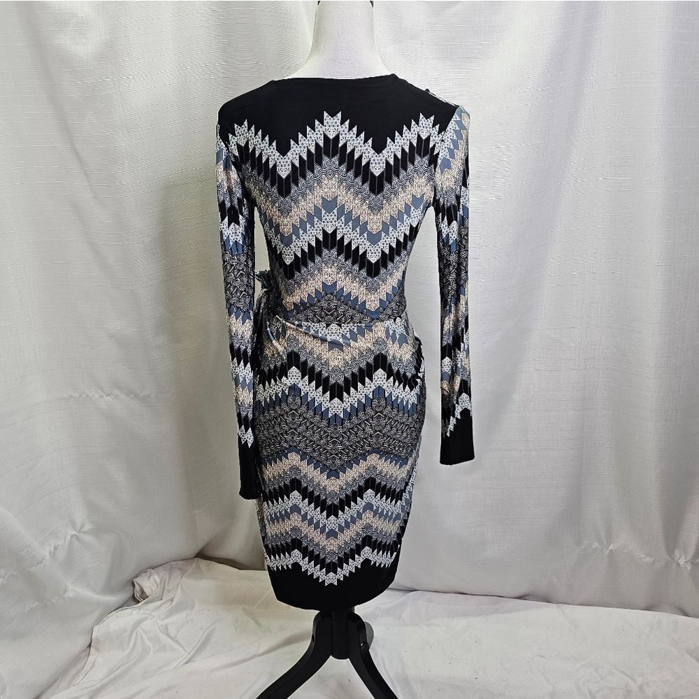Cache Geometric Print Wrap Dress Size Xs - image 5